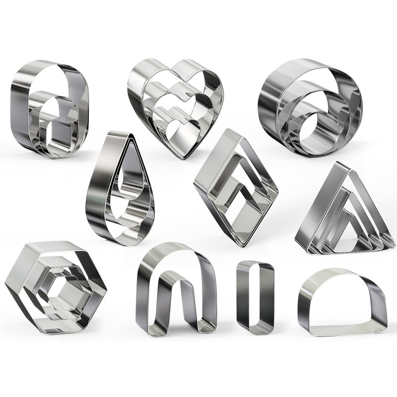 Stainless Steel Polymer Clay Cutter Shapes Set