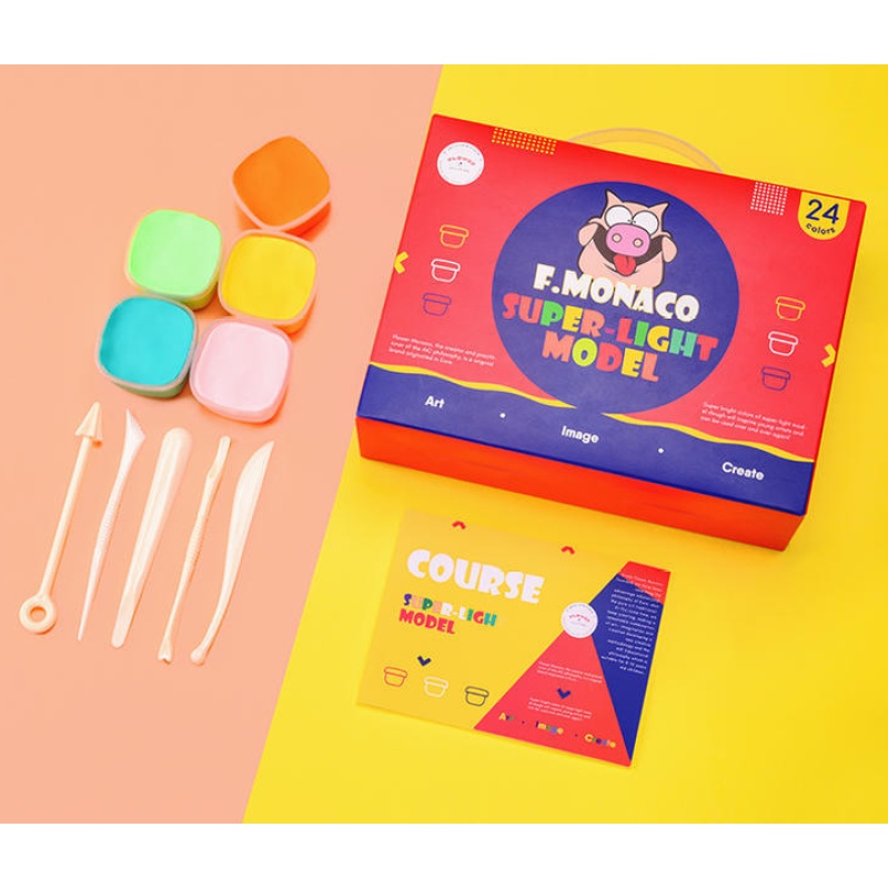 24-Color Ultra-Light Air-Dry Clay Kit