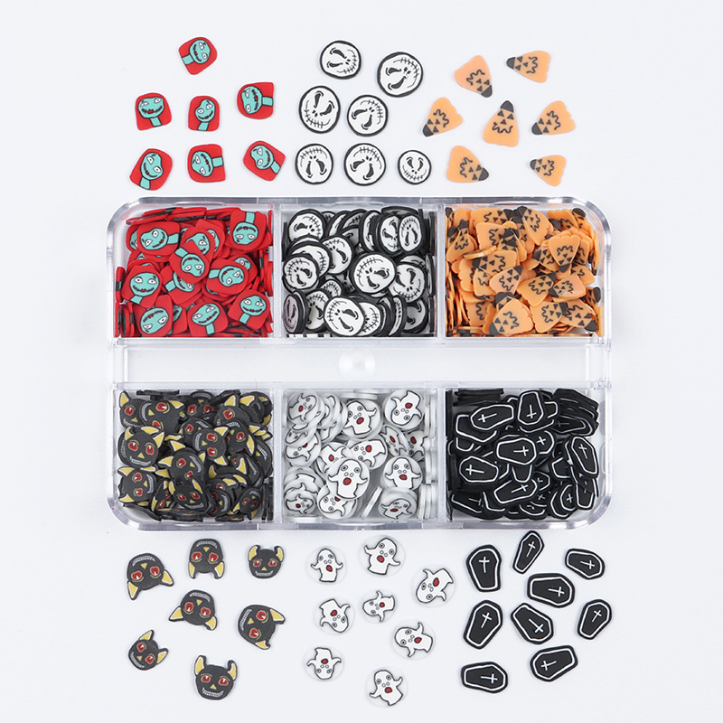 Christmas Polymer Clay Sprinkles Set, 6 Grid Box โ photo 2
