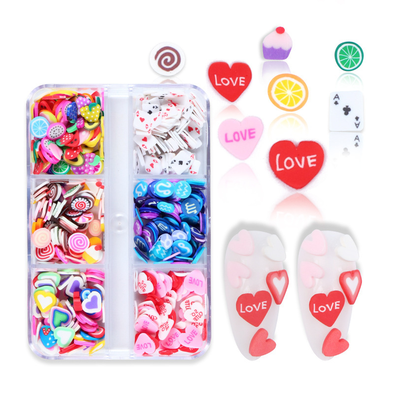Christmas Polymer Clay Sprinkles Set, 6 Grid Box โ photo 5