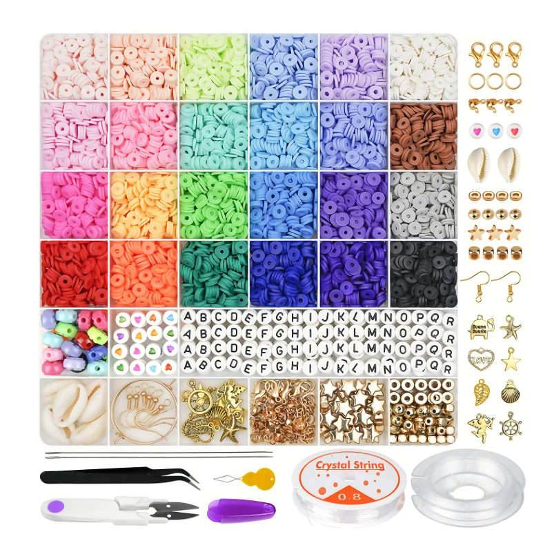 Clay Heishi Beads Bracelet-Making Kit, 6000+ Pcs