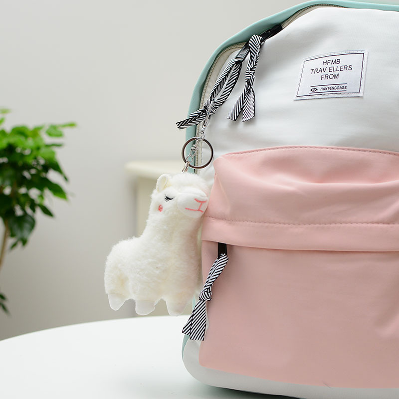 Fuzzy Alpaca Plush Keychain โ photo 2