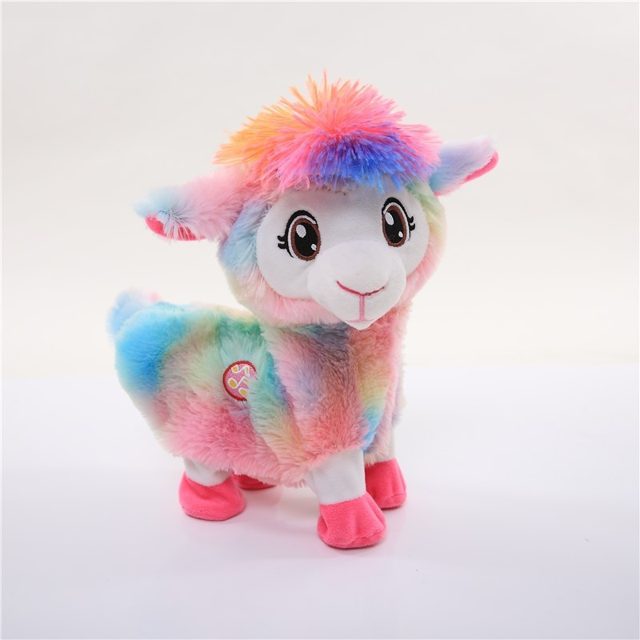 White Llama Plush With Yellow Tuft And Pink Hooves โ photo 2