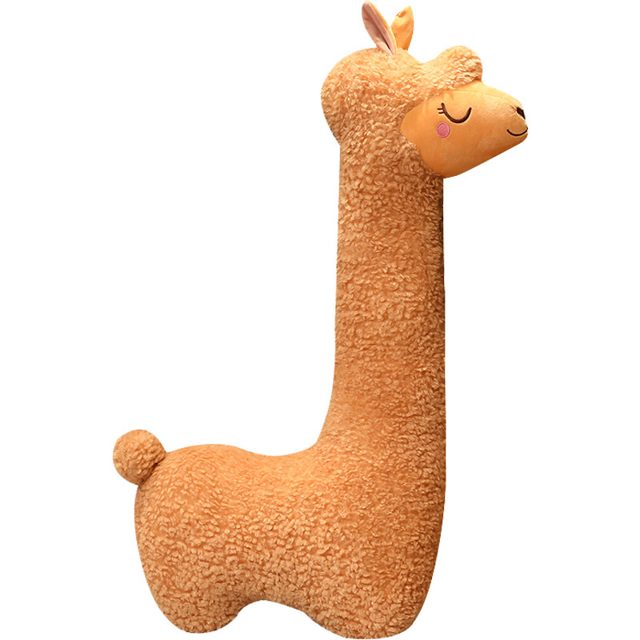 Fluffy White Alpaca Long Pillow Plush 75cm โ photo 6