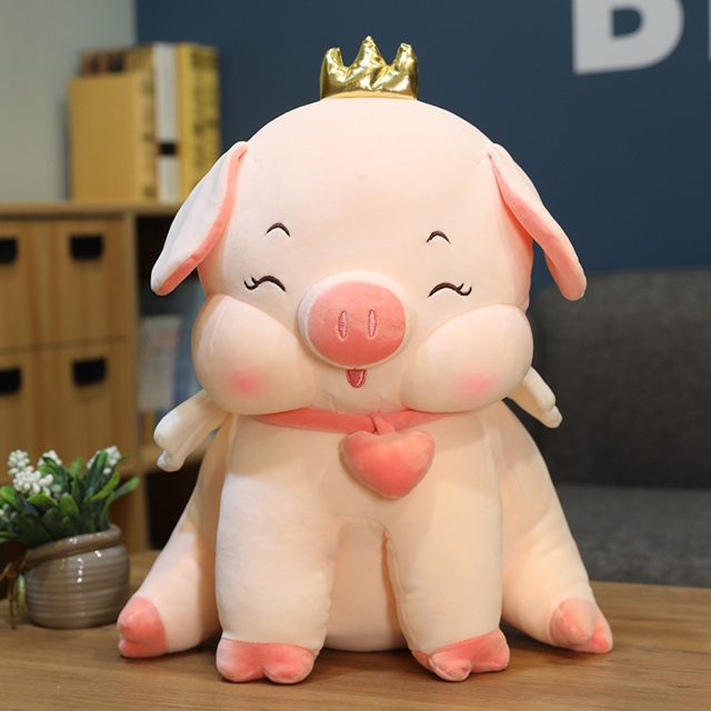 Royal Angel Piggy Plush With Crown