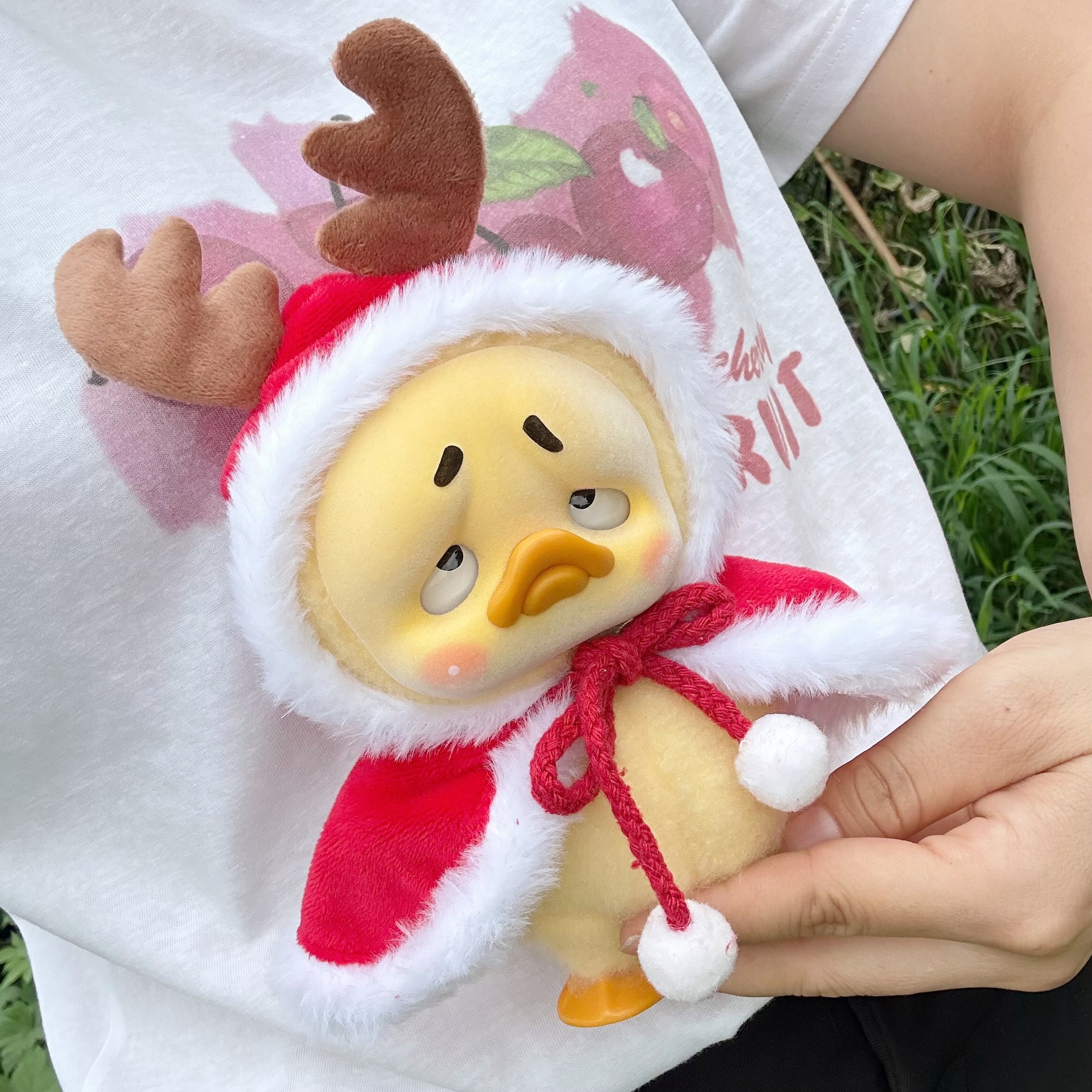 Costumed Duck Plush with Antlers and Cloak — photo 4