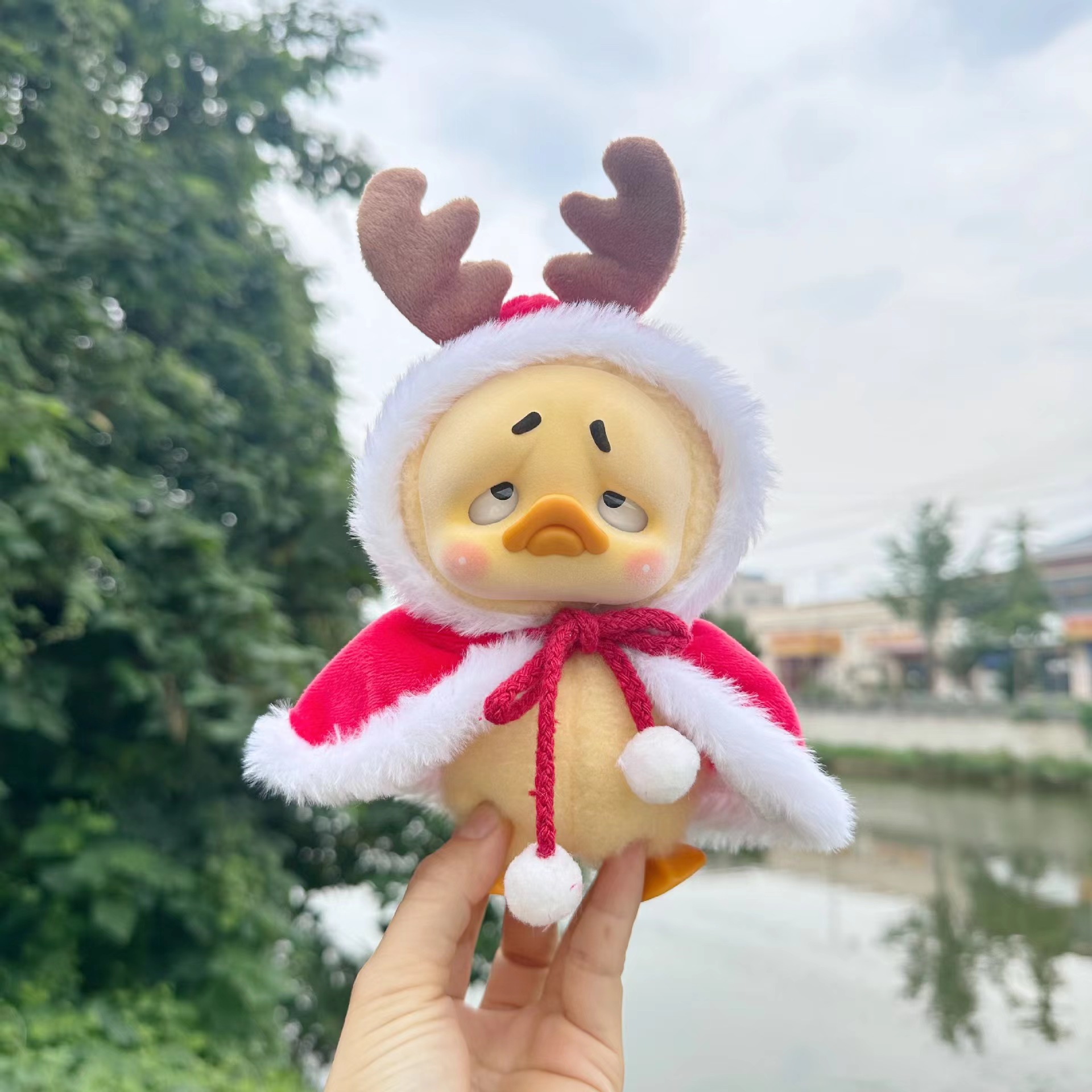 Costumed Duck Plush with Antlers and Cloak — photo 3
