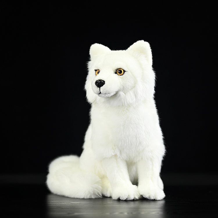 Realistic Snowy White Fox Plush โ photo 3