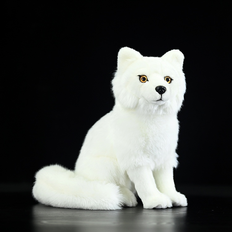 Realistic Snowy White Fox Plush โ photo 4