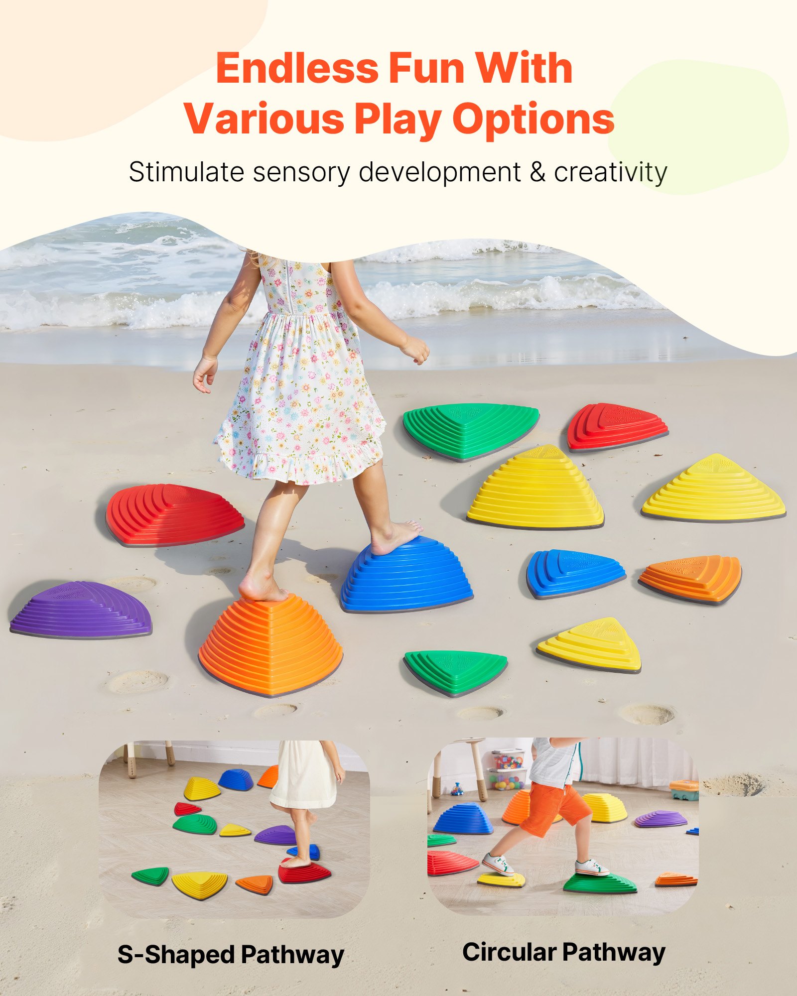 Balance Stepping Stones Set, 12 Pieces โ photo 3