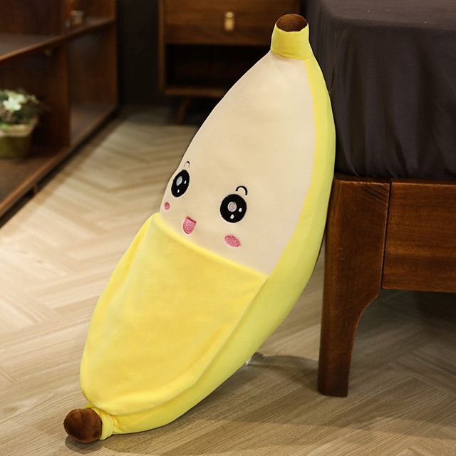 Big-Eyed Banana Plush Pillow