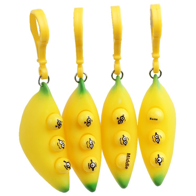 Peel-a-Banana Squeeze Bean Fidget Keychain โ photo 4