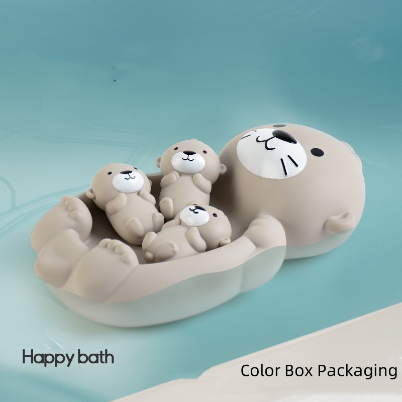 Floating Otter Family Bath Toy Set
