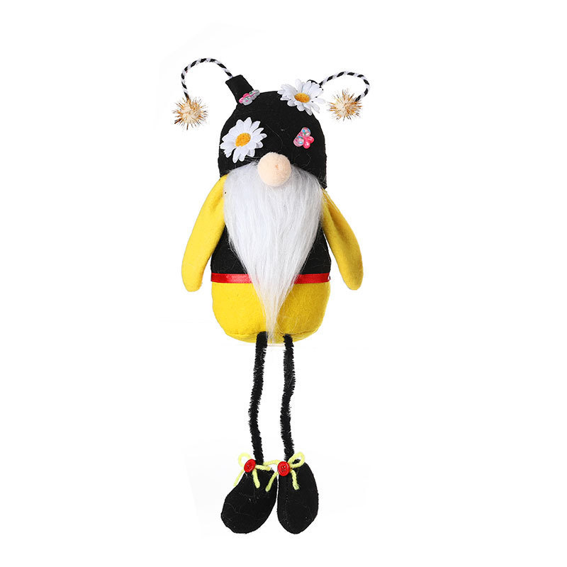 Bee Gnome Shelf Decoration With Dangle Legs
