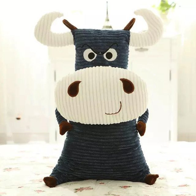 Grumpy Navy Corduroy Cow Plush โ photo 2