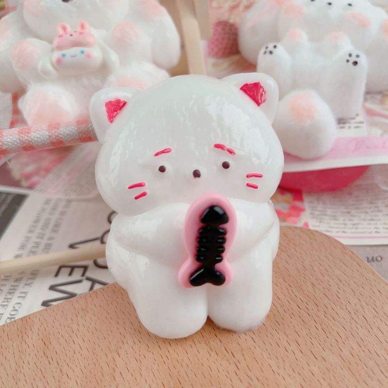 Fuzzy White Bunny Bag Charm Plush โ photo 4