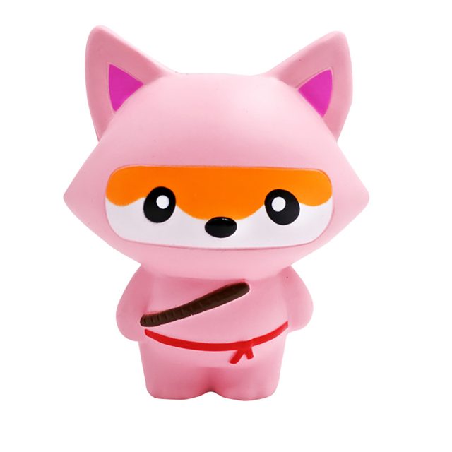 Ninja Fox Slow-Rise Squishy (Pink)