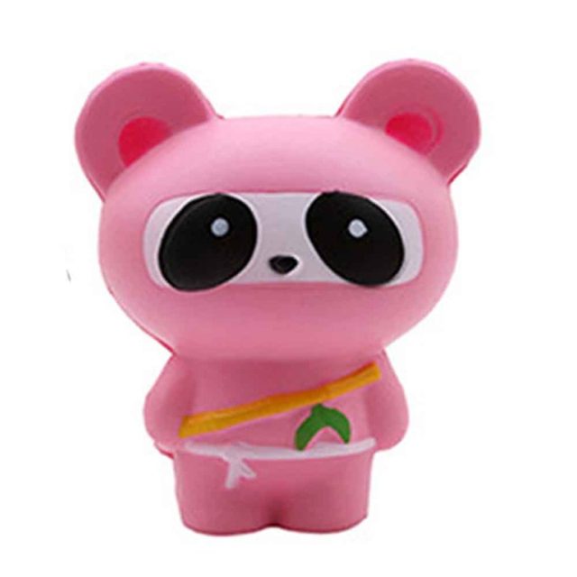 Ninja Panda Slow-Rise Squishy (Pink)