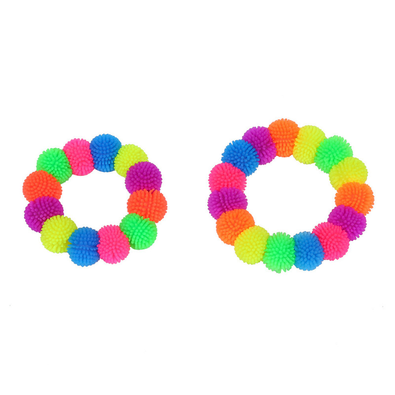 Rainbow Spiky Ball Stretch Bracelet (2 Sizes)