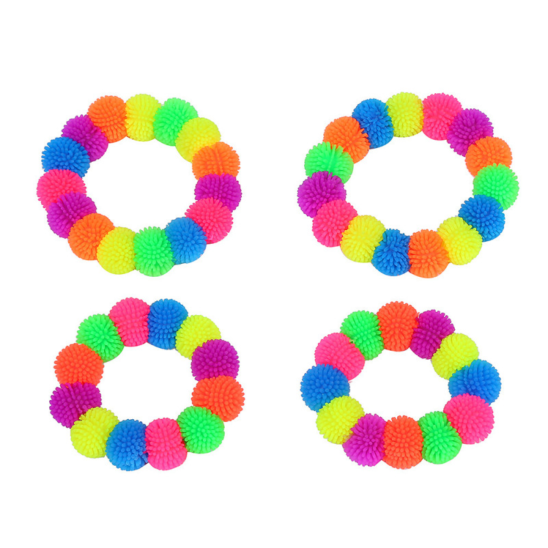 Rainbow Spiky Ball Stretch Bracelet (2 Sizes) โ photo 2