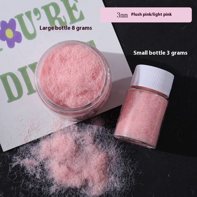 Plush Flocking Fiber Powder — Pink — photo 6