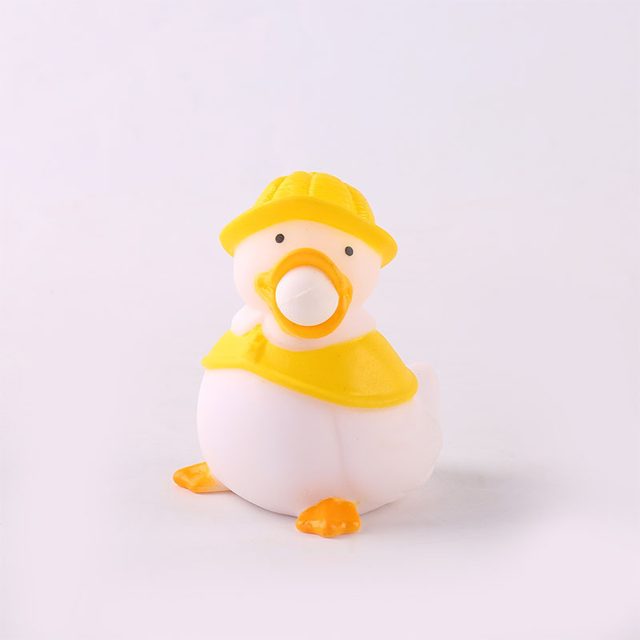 Bubble-Blowing Yellow Duckling Squeeze Toy