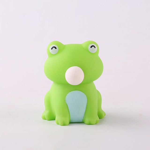 Bubble-Blowing Green Frog Squeeze Toy