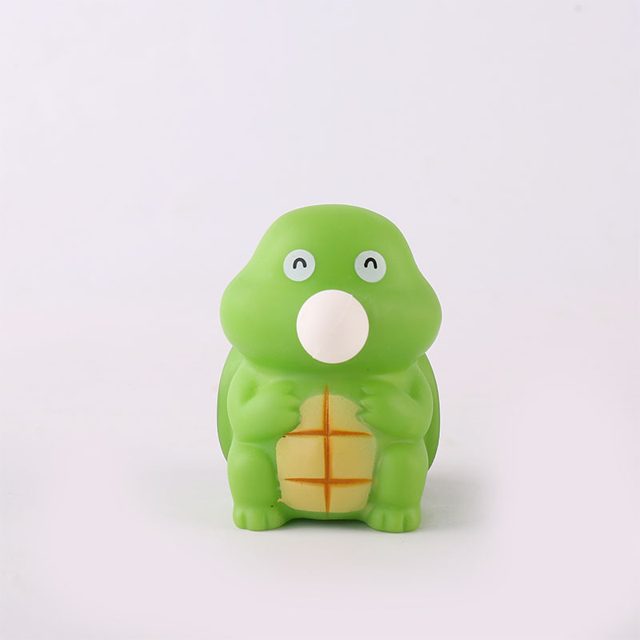 Bubble-Blowing Green Turtle Squeeze Toy