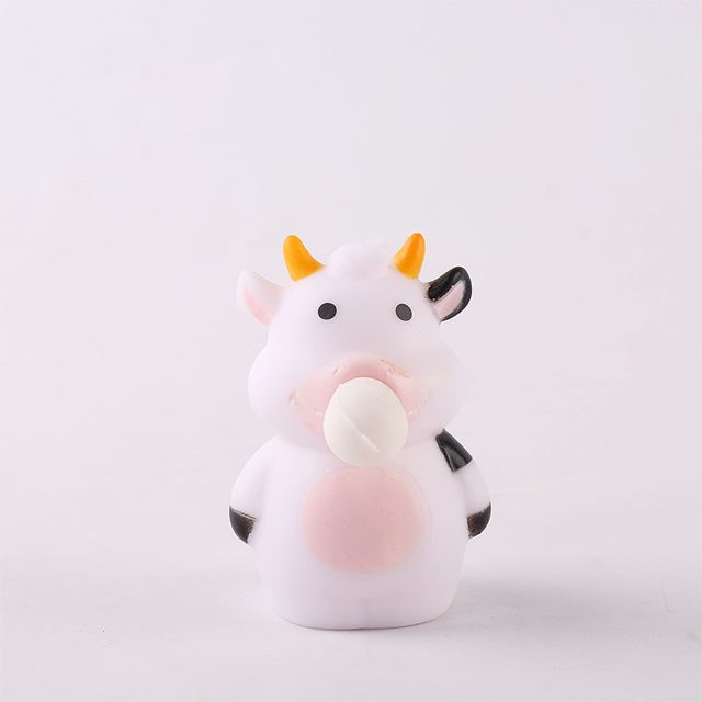 Bubble-Blowing Spotted Cow Squeeze Toy