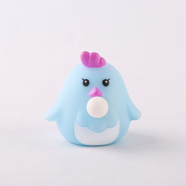 Bubble-Blowing Blue Chick Squeeze Toy