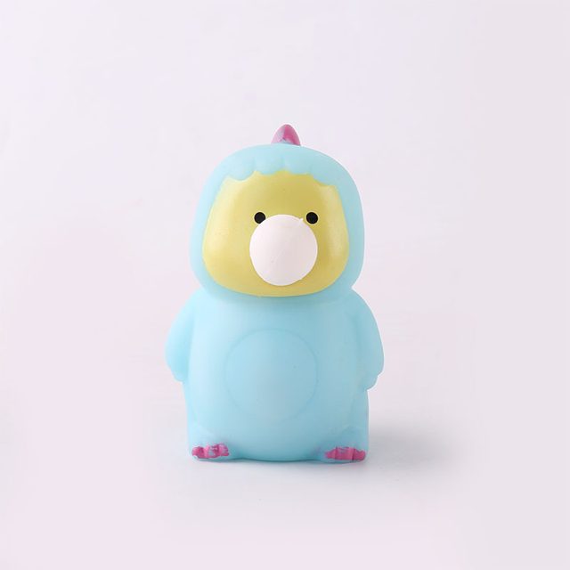 Bubble-Blowing Blue Dino-Hoodie Critter Squeeze Toy