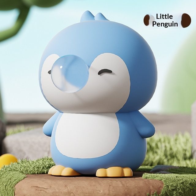 Bubble-Blowing Penguin Squeeze Toy
