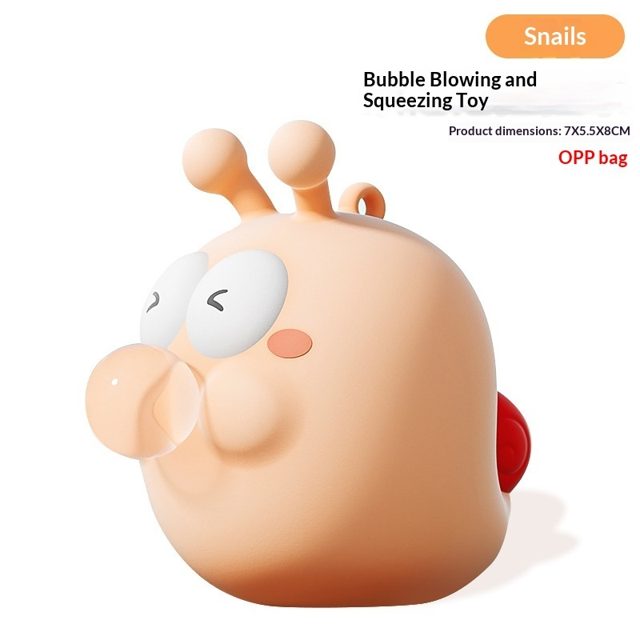 Bubble-Blowing Snail Squeeze Toy