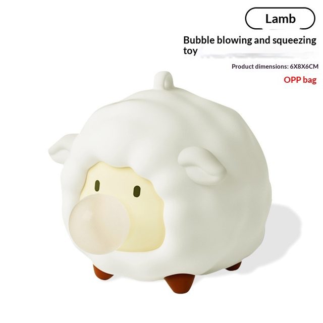 Bubble-Blowing Lamb Squeeze Toy