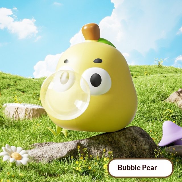 Bubble-Blowing Pear Squeeze Toy