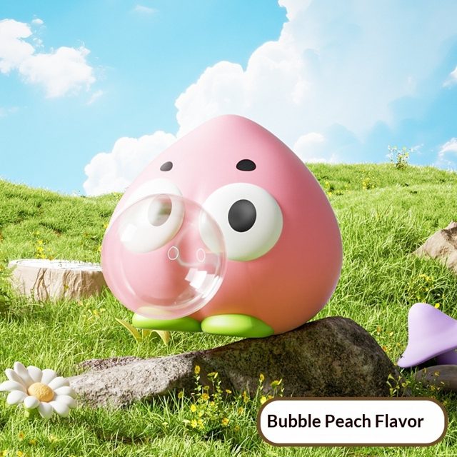 Bubble-Blowing Peach Squeeze Toy