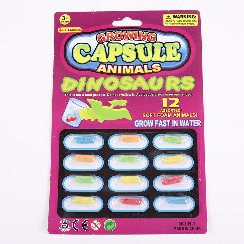 Grow-in-Water Dinosaur Capsules, 12 Pack