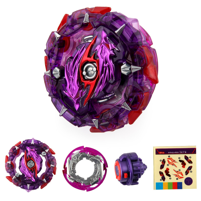 Purple Burst Spinning Top with Launcher
