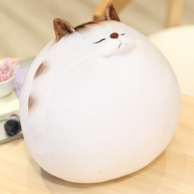 Chonky Sleepy Cat Ball Pillow