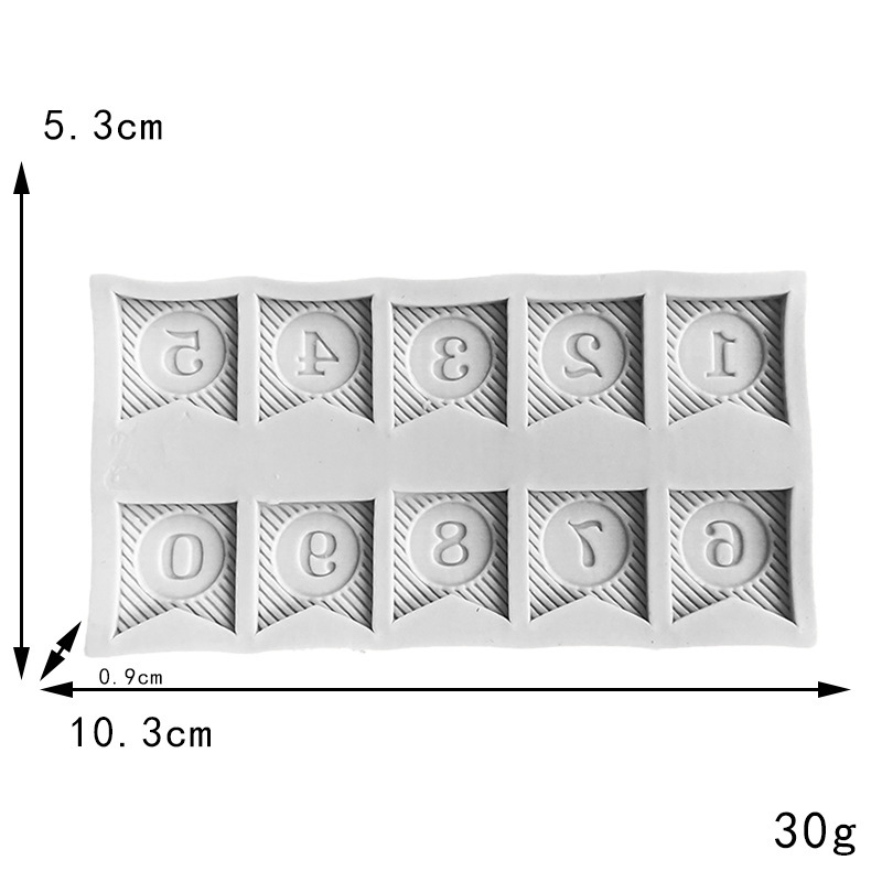 Number Banner Silicone Fondant & Resin Mold