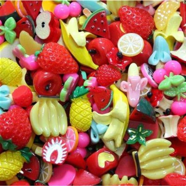 Fruit & Candy Resin Charm Mix