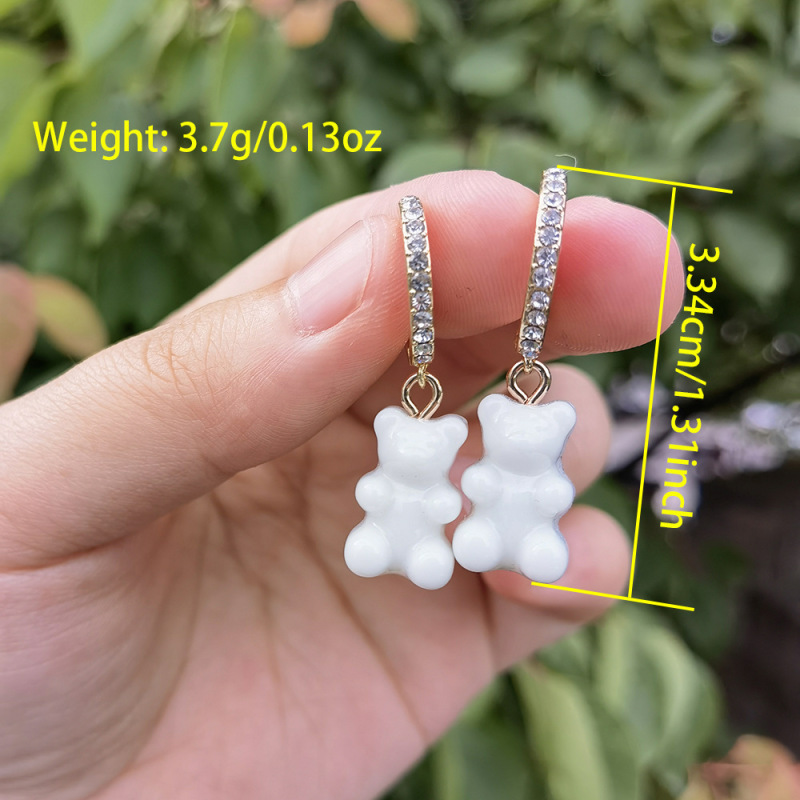 Gummy Bear Resin Charm Huggie Earrings โ photo 3