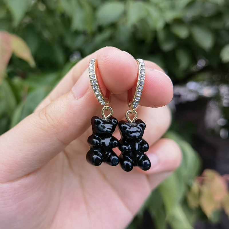 Gummy Bear Resin Charm Huggie Earrings โ photo 5