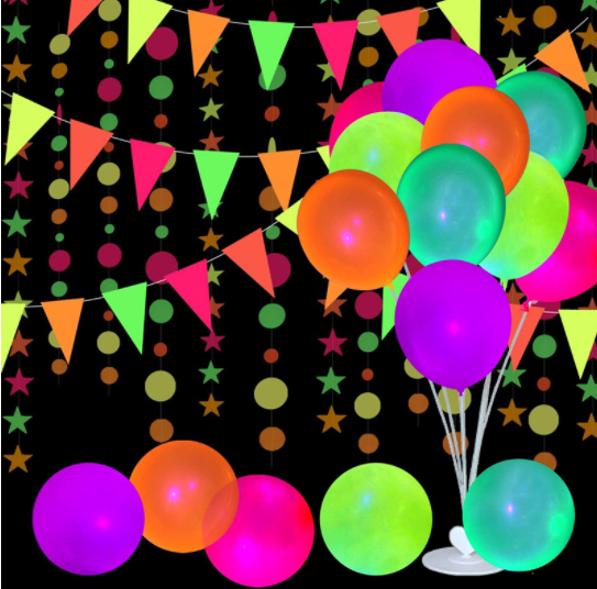 Candy-Color Glow Balloons Party Pack โ photo 3
