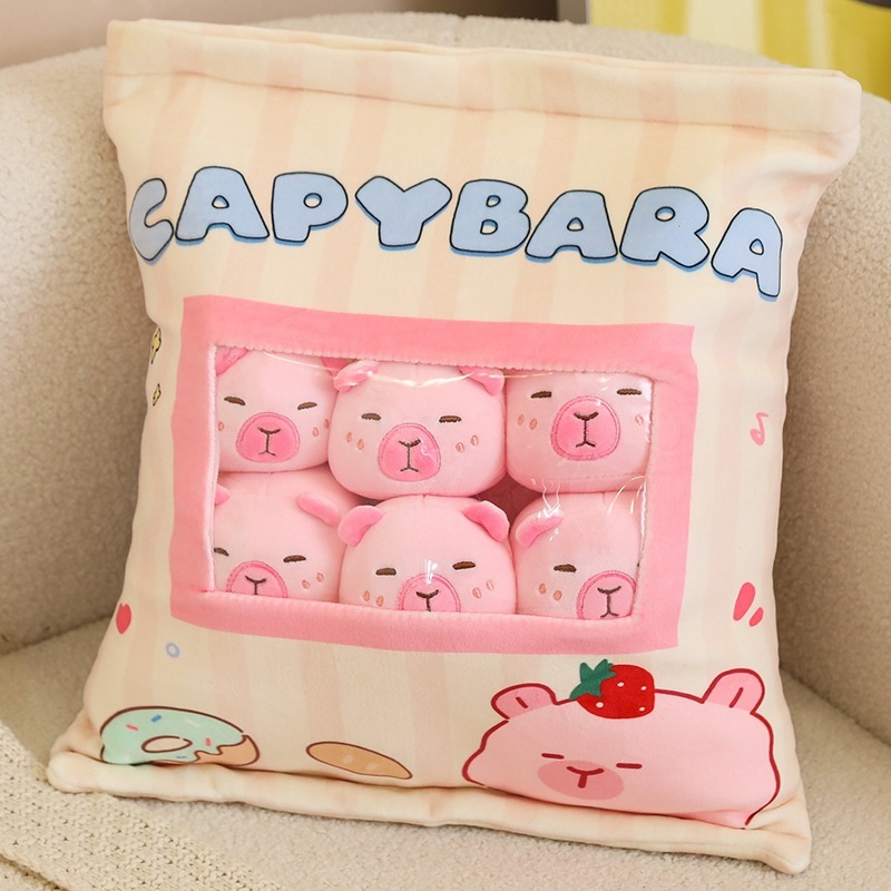 Bag-of-Capybaras Plush Pillow (6 Mini Plushies) โ photo 2