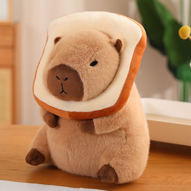 Capybara in a Toast Bread Hood Plush โ photo 2