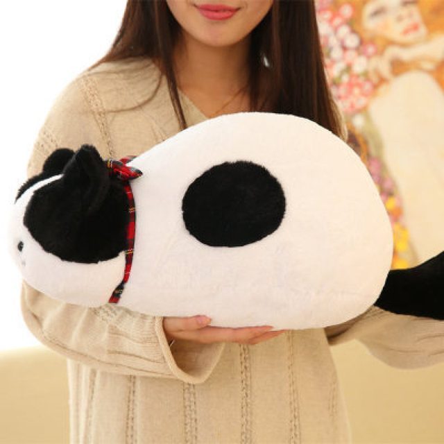 Cow-Spot Loaf Cat Plushie with Bow โ photo 2
