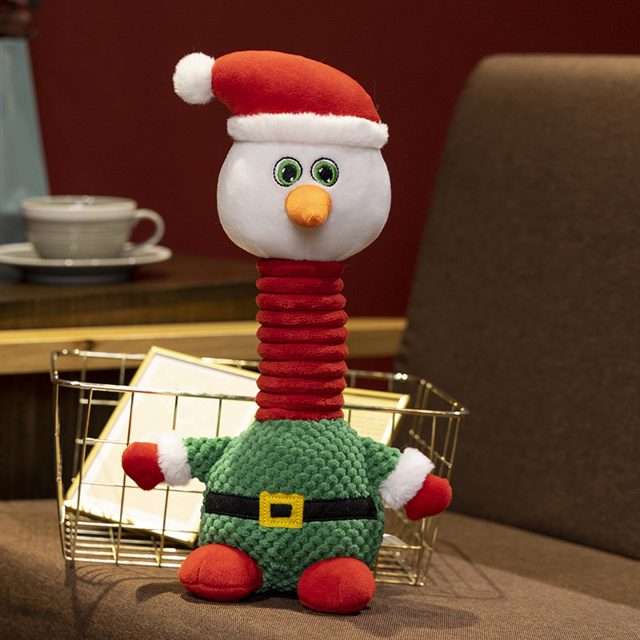 Spring-Neck Dancing Snowman Plush