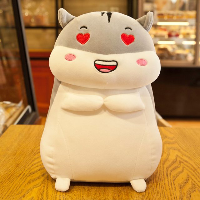 Grey Hamster Plush With Heart Eyes โ photo 2