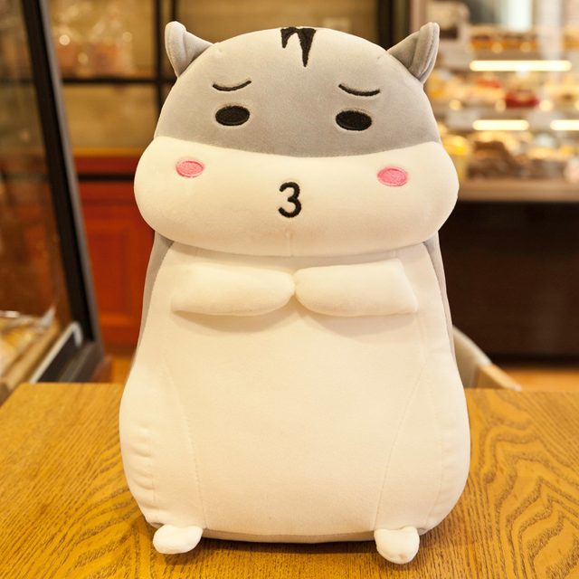 Grey Hamster Plush With Kissy Face โ photo 2